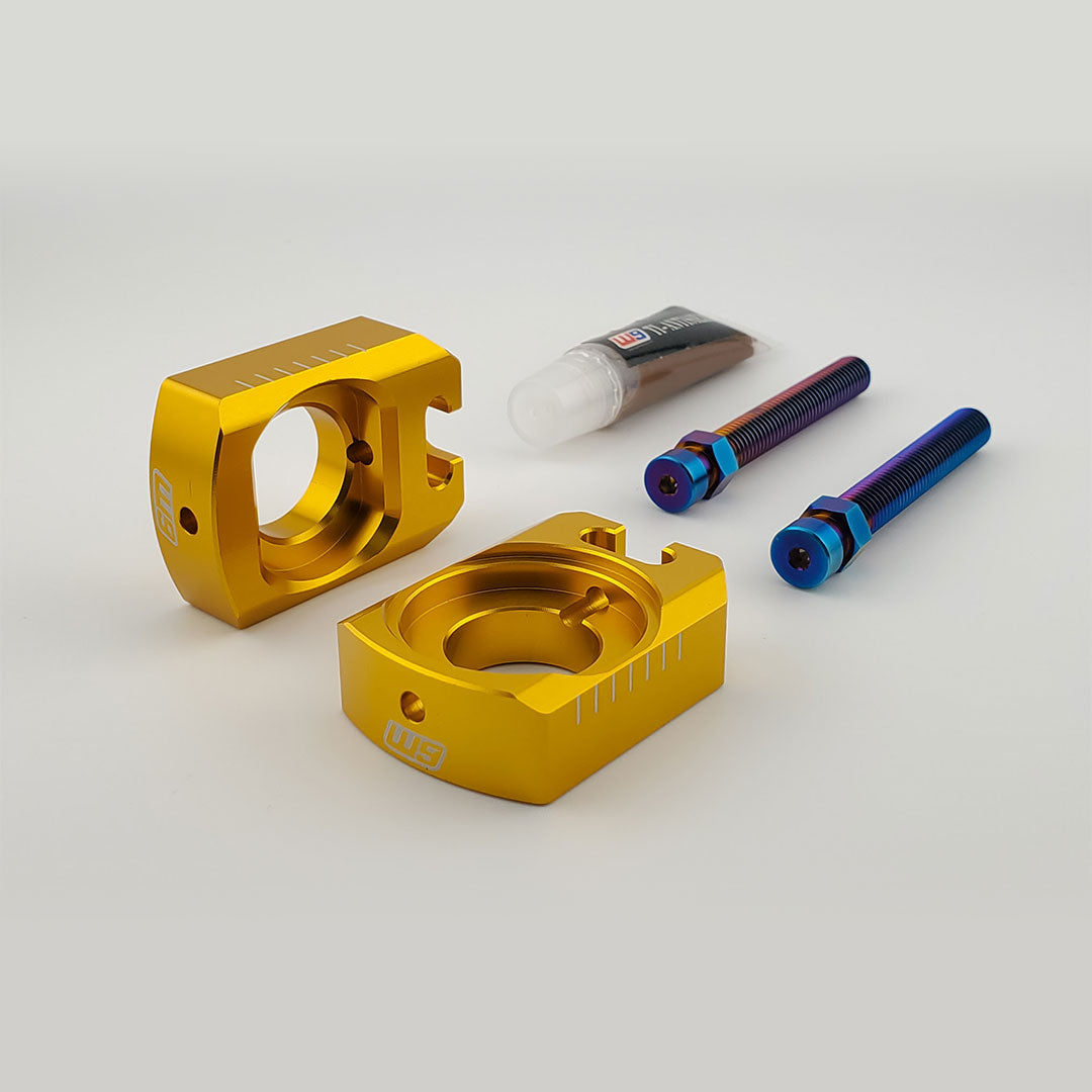 Lockdown Axle Blocks For Sur-Ron Ultra Bee - Gold - Warp 9