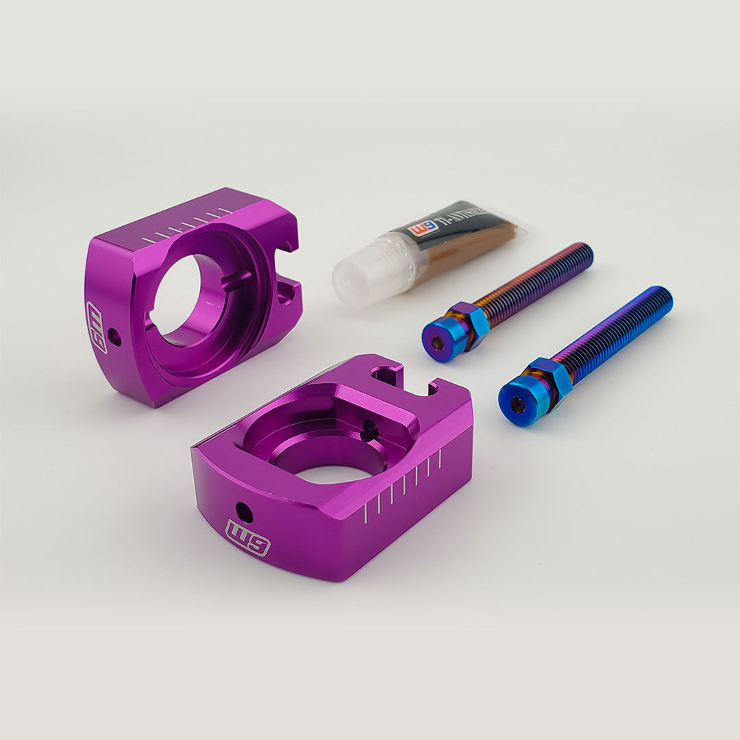 Lockdown Axle Blocks For Sur-Ron Ultra Bee - Purple - Warp 9