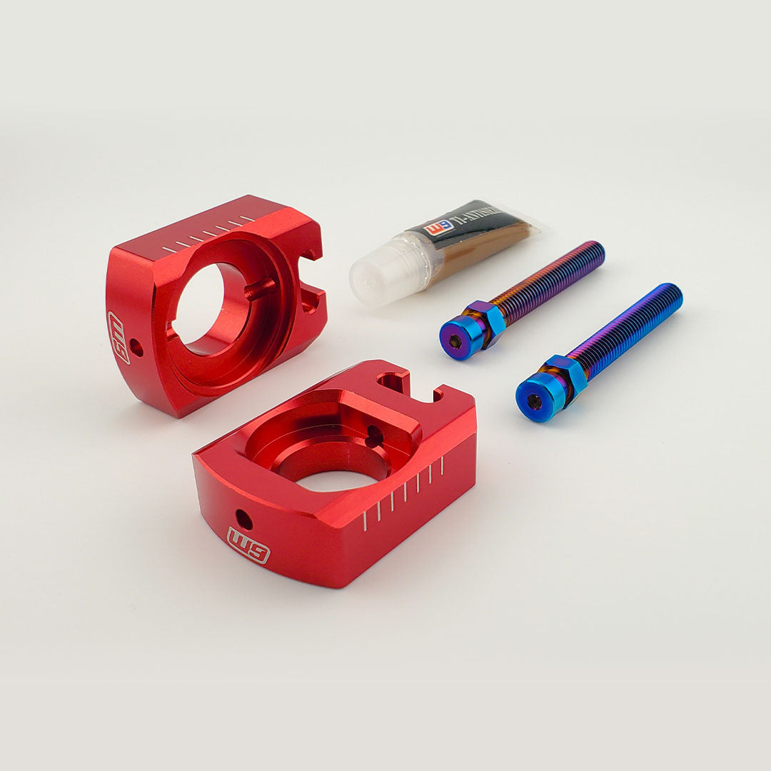 Lockdown Axle Blocks For Sur-Ron Ultra Bee - Red - Warp 9