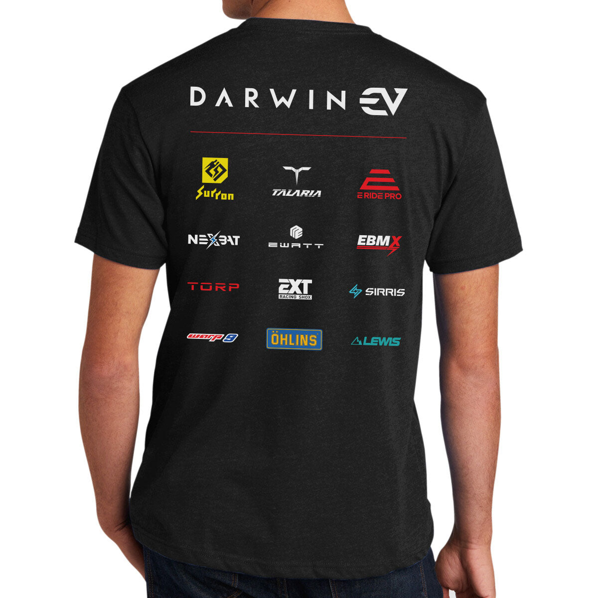 Darwin EV T-Shirt E-Moto Brands (back)