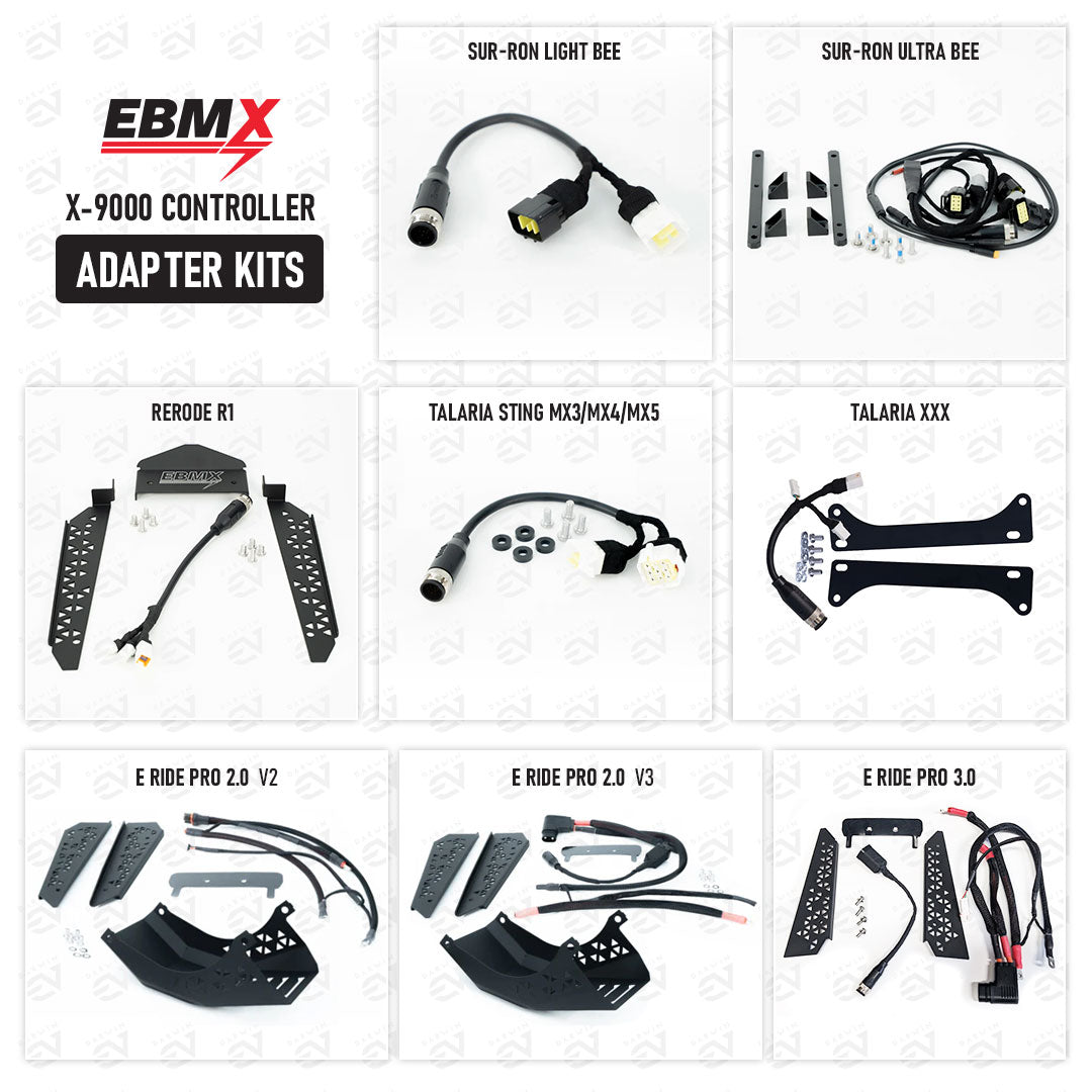 EBMX X-9000 Controller Adapter Kits: Sur-Ron Light Bee, Ultra Bee, Talaria MX3/MX4/MX5/XXX, E Ride Pro 2.0/3.0, ReRode R1