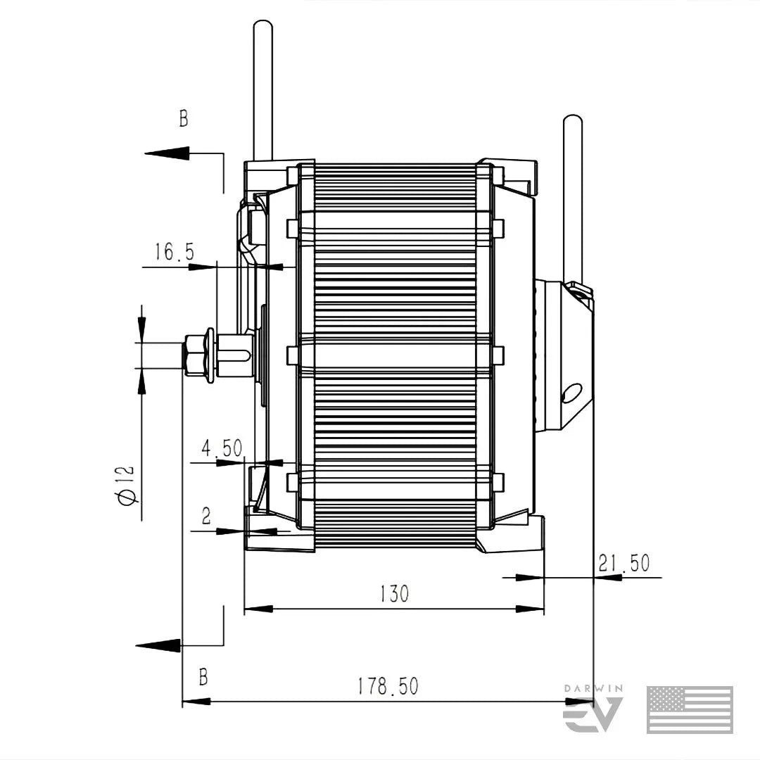 Sotion Motor Diagram (side) For Sur-Ron Light Bee Electric Motorbike - DarwinEV.com