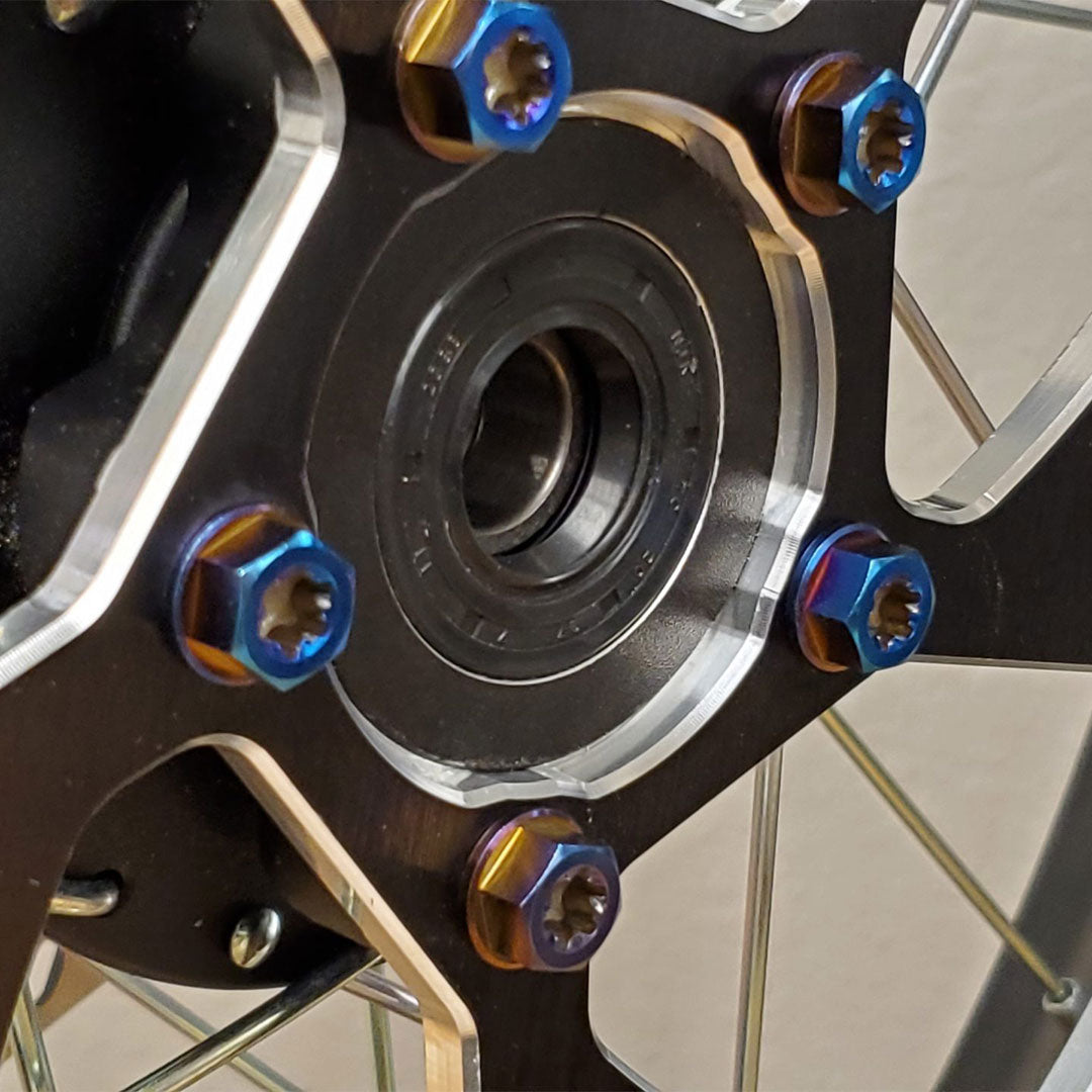 Titanium Rear Sprocket Bolt Kit: Sur-Ron, Talaria, E Ride Pro