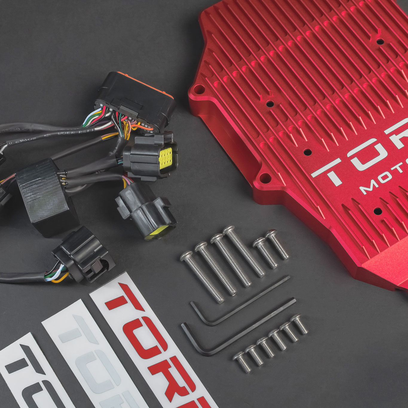 Torp Wiring Harness and Heatsink Cover (red) for SurRon Ultra Bee