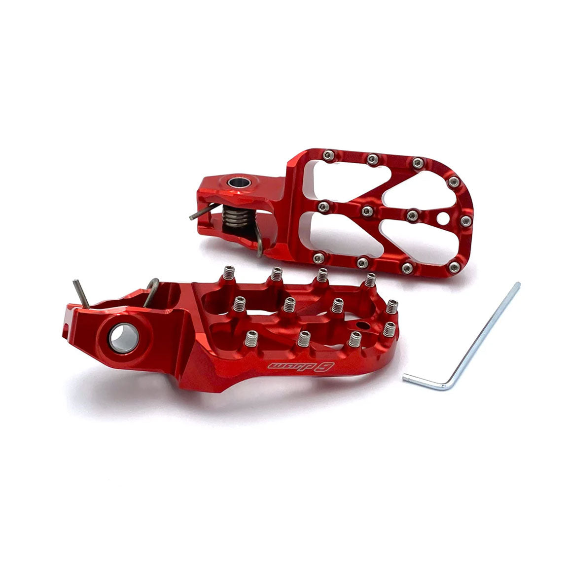 Warp 9 Elite Foot Pegs for Stark Varg - red