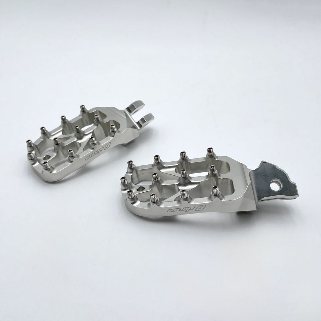 Warp 9 Elite Foot Pegs Talaria Sting MX3 MX4 MX5 - Silver