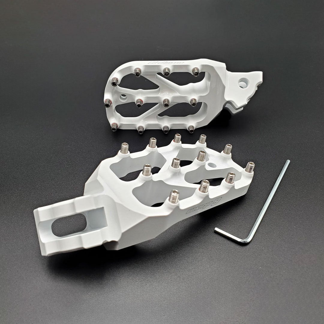 Warp 9 Elite Foot Pegs Talaria Sting MX3 MX4 MX5 - White