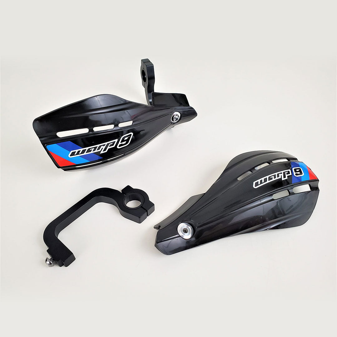 Warp 9 E-Moto Handguards: SurRon, Talaria, E Ride Pro, Rawrr, RFN electric dirt bikes - black sticker