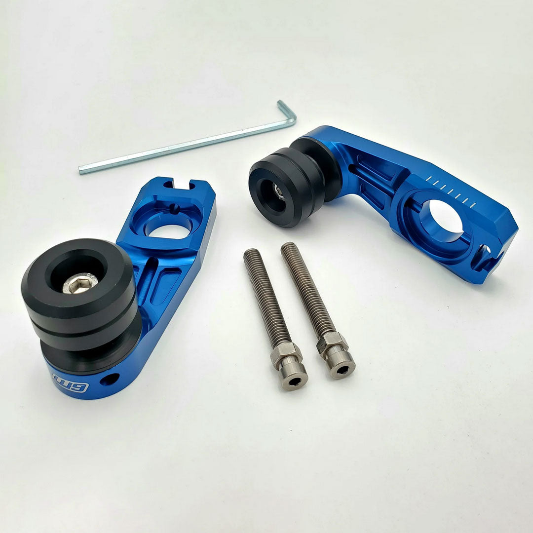 Warp 9 Rear Axle Sliders for Surron Ultra Bee - blue
