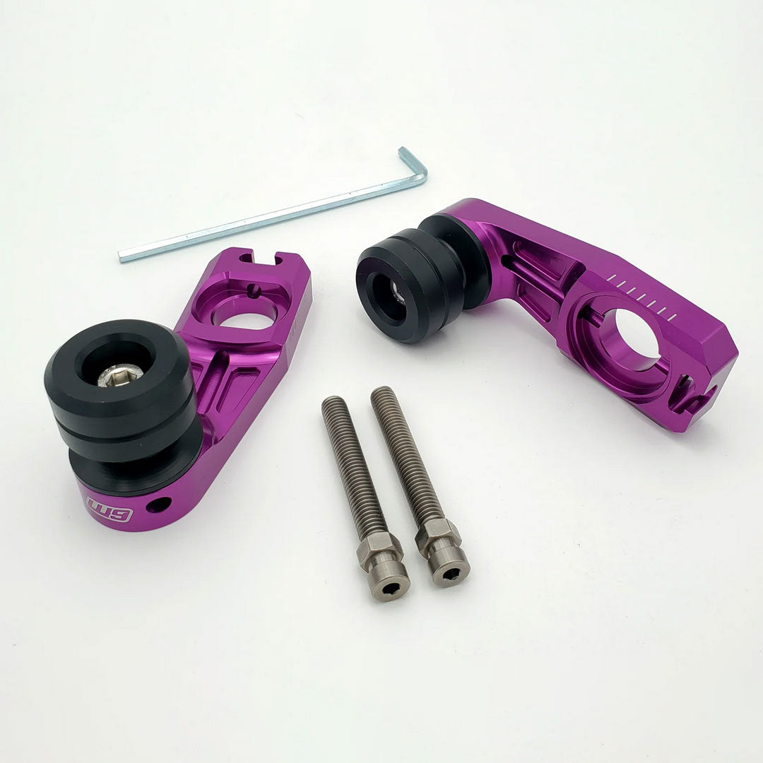 Warp 9 Rear Axle Sliders for Surron Ultra Bee - purple