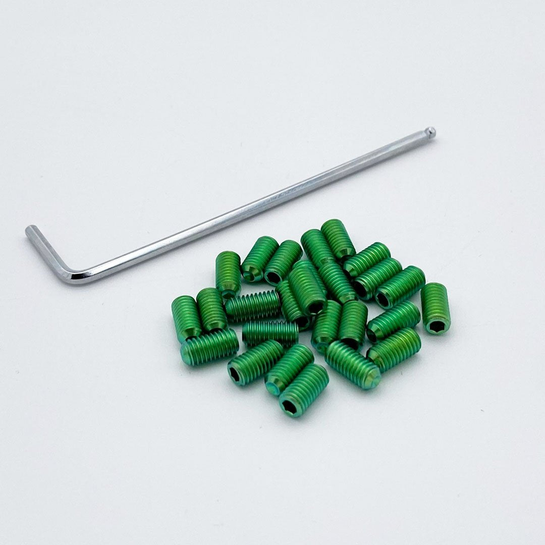 Warp 9 Titanium Elite Foot Peg Teeth, Screws, Green