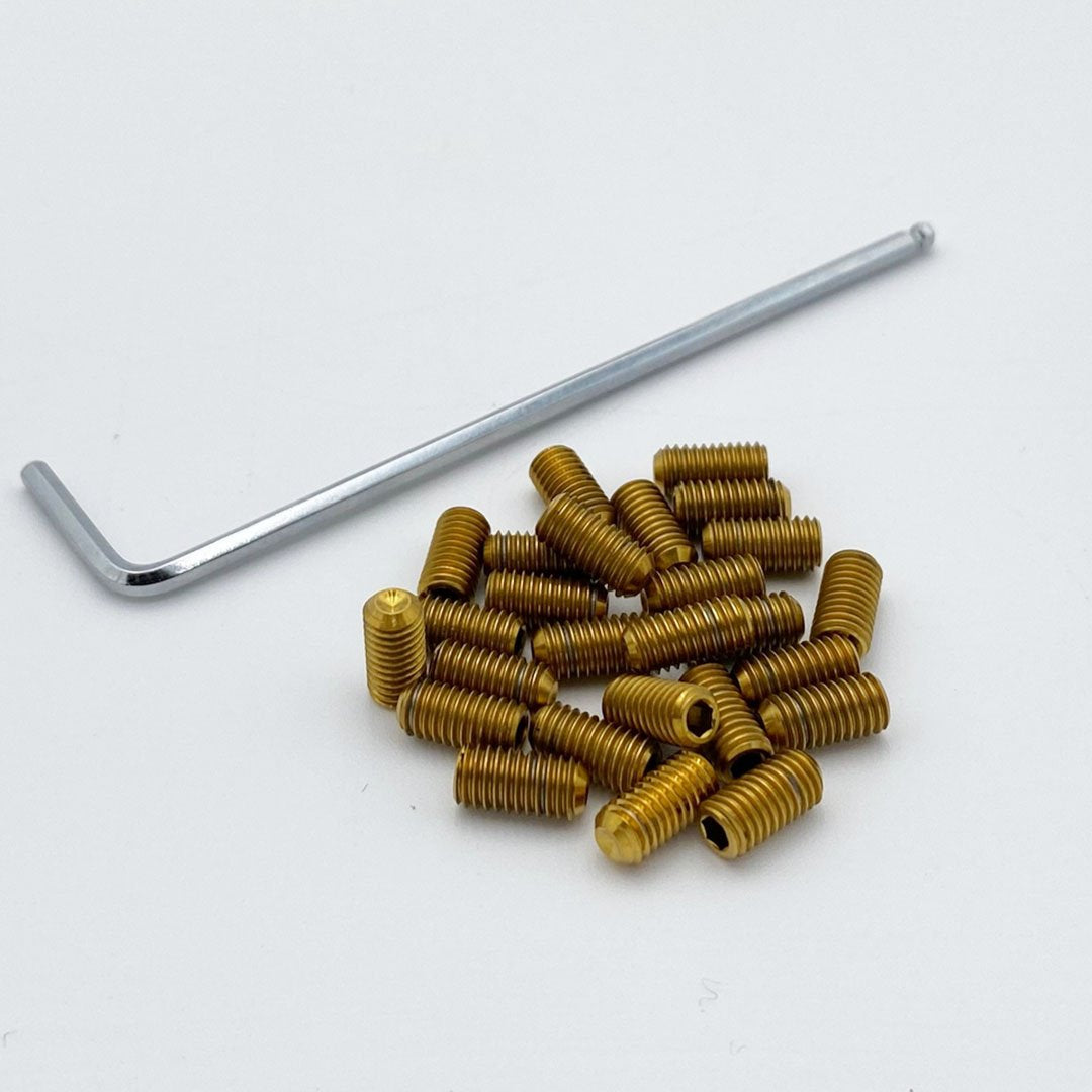 Warp 9 Titanium Elite Foot Peg Teeth, Screws, Gold