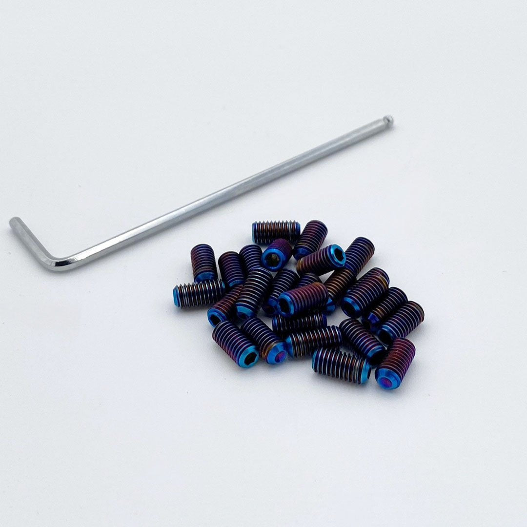 Warp 9 Titanium Elite Foot Peg Teeth, Screws, Burnt Blue