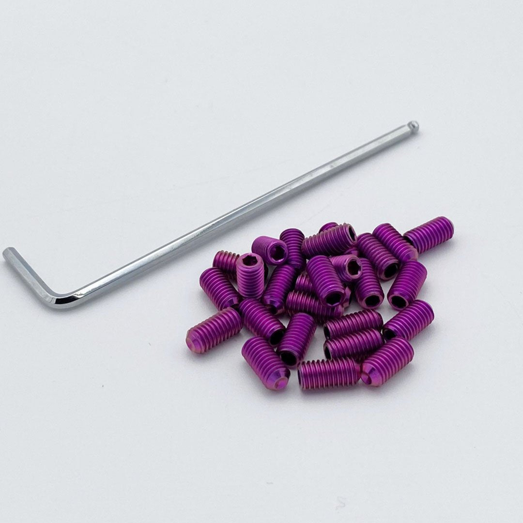 Warp 9 Titanium Elite Foot Peg Teeth, Screws, Purple