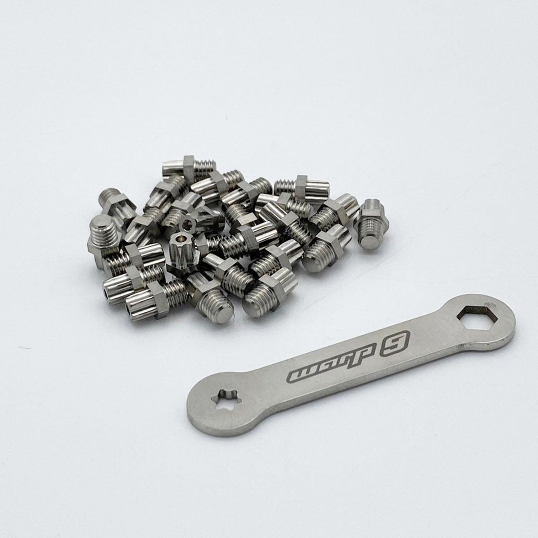 Warp 9 Titanium Elite Foot Peg Teeth, Torx, Silver