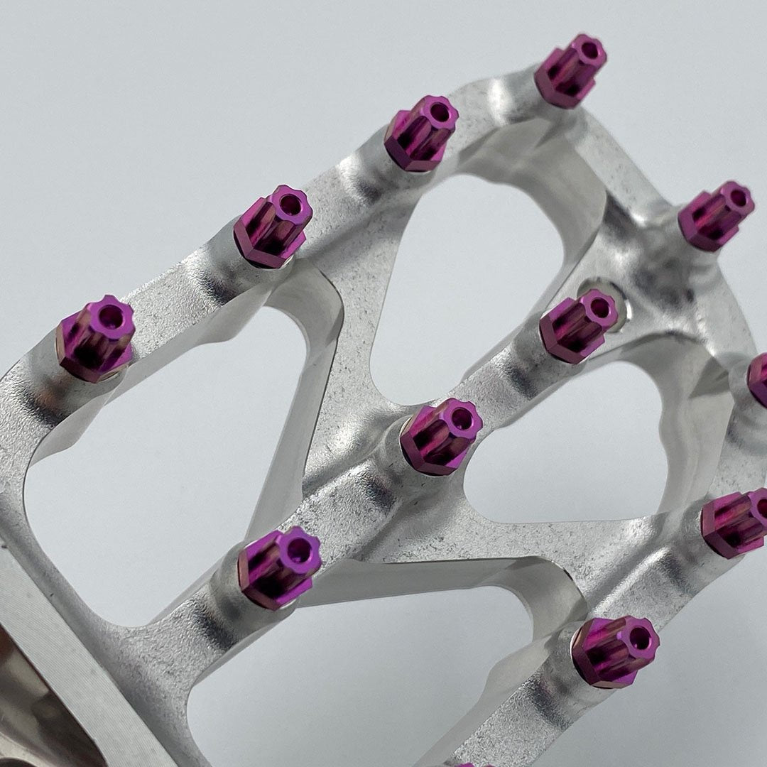 Warp 9 Titanium Elite Foot Peg Teeth, Torx, Purple