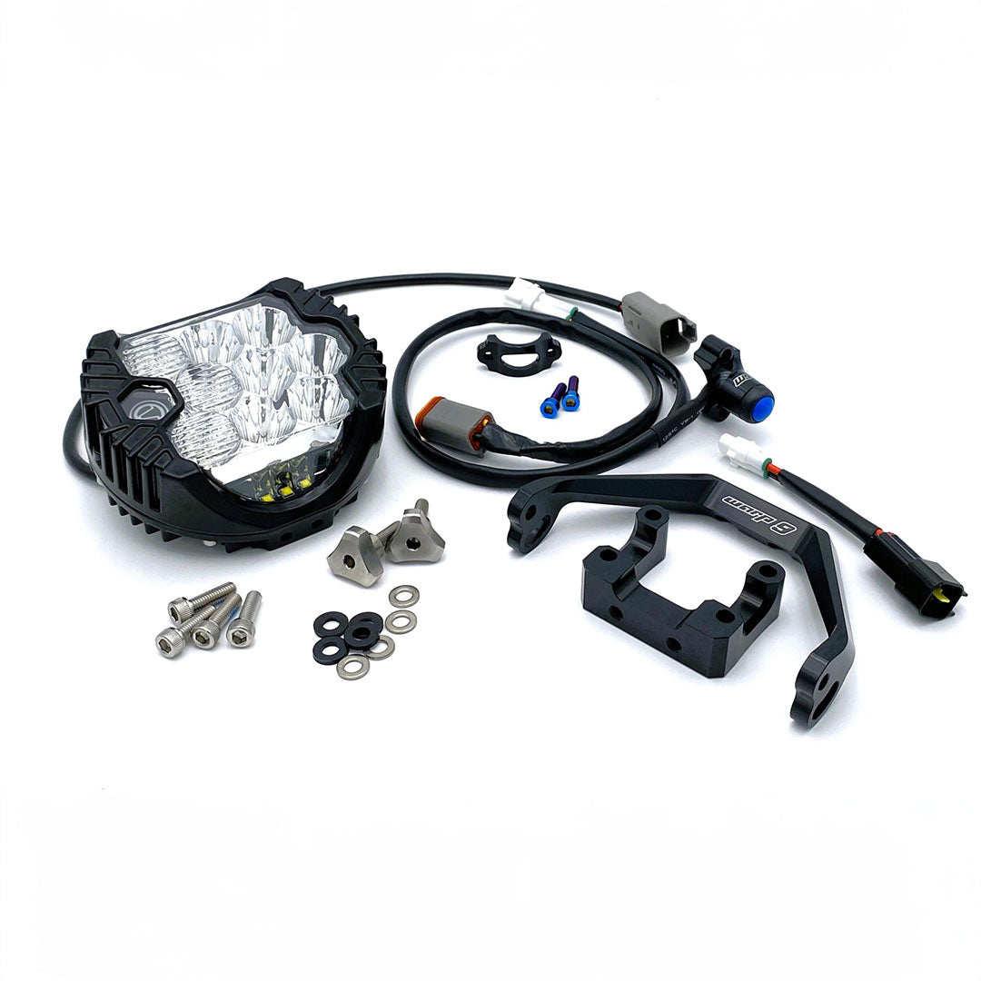 Warp 9 Big Light E-Moto Headlight Kit (black) Sur-Ron Light Bee, Segway, Talaria Sting MX3/MX4, E Ride Pro, Ventus One, Falcon 79