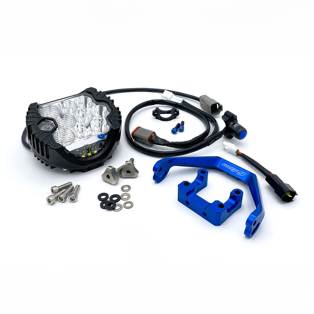 Warp 9 Big Light E-Moto Headlight Kit (blue) Sur-Ron Light Bee, Segway, Talaria Sting MX3/MX4, E Ride Pro, Ventus One, Falcon 79
