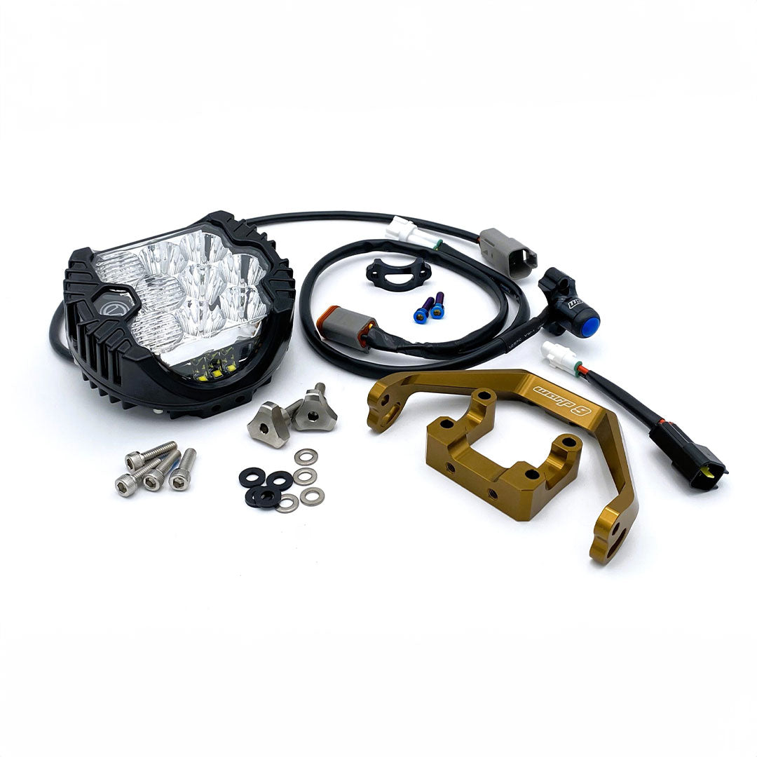 Warp 9 Big Light E-Moto Headlight Kit (magnesium) Sur-Ron Light Bee, Segway, Talaria Sting MX3/MX4, E Ride Pro, Ventus One, Falcon 79