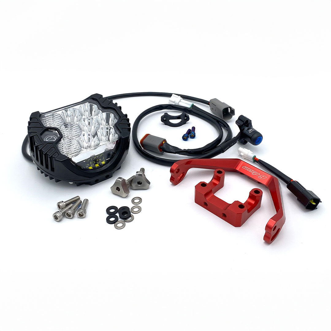 Warp 9 Big Light E-Moto Headlight Kit (red) Sur-Ron Light Bee, Segway, Talaria Sting MX3/MX4, E Ride Pro, Ventus One, Falcon 79