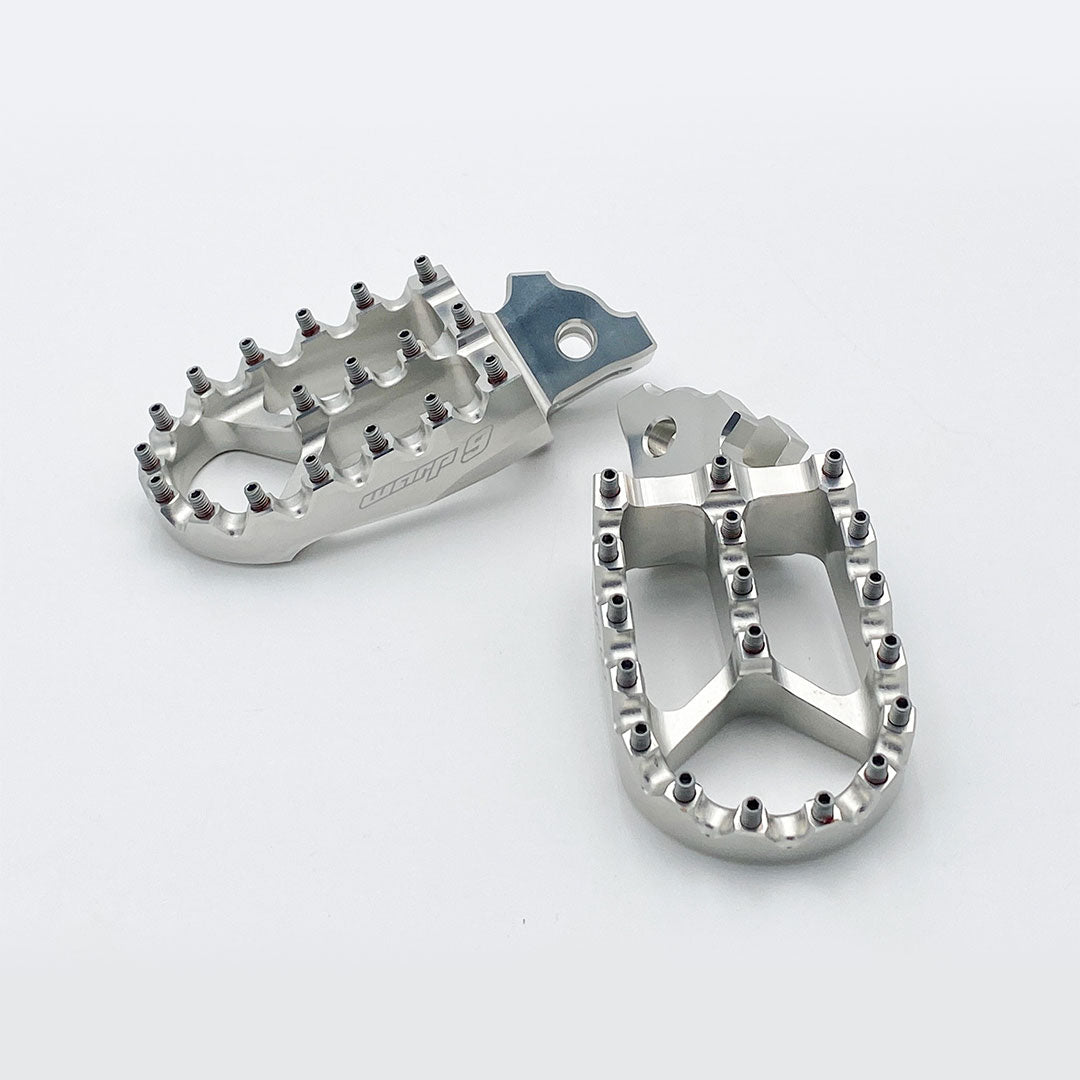 Silver Talaria Foot Pegs - Warp 9