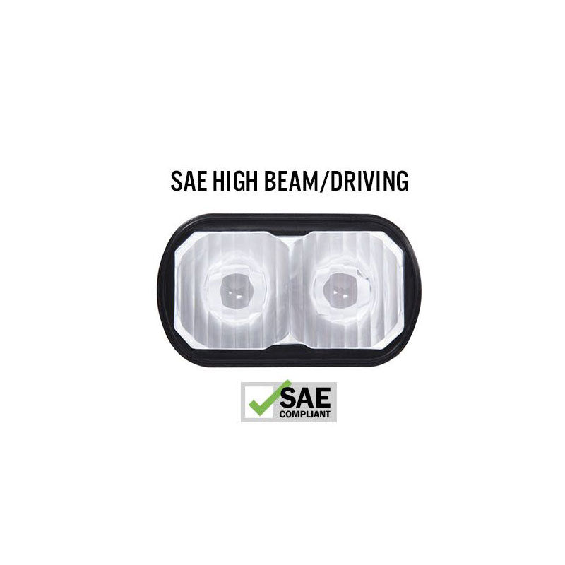 SAE Driving / High Beam Lens Replacement for Warp 9 Headlight