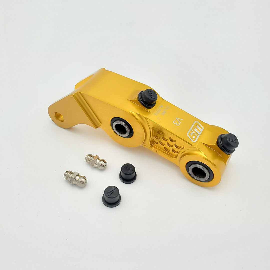 Warp 9 Rear Suspension Linkage Riser (V3) Sur-Ron Light Bee / Segway - Gold 0"