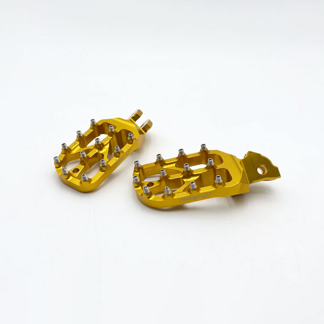E-Moto Elite Foot Pegs (Gold) for Sur-Ron Light Bee, E Ride Pro, 79Bike