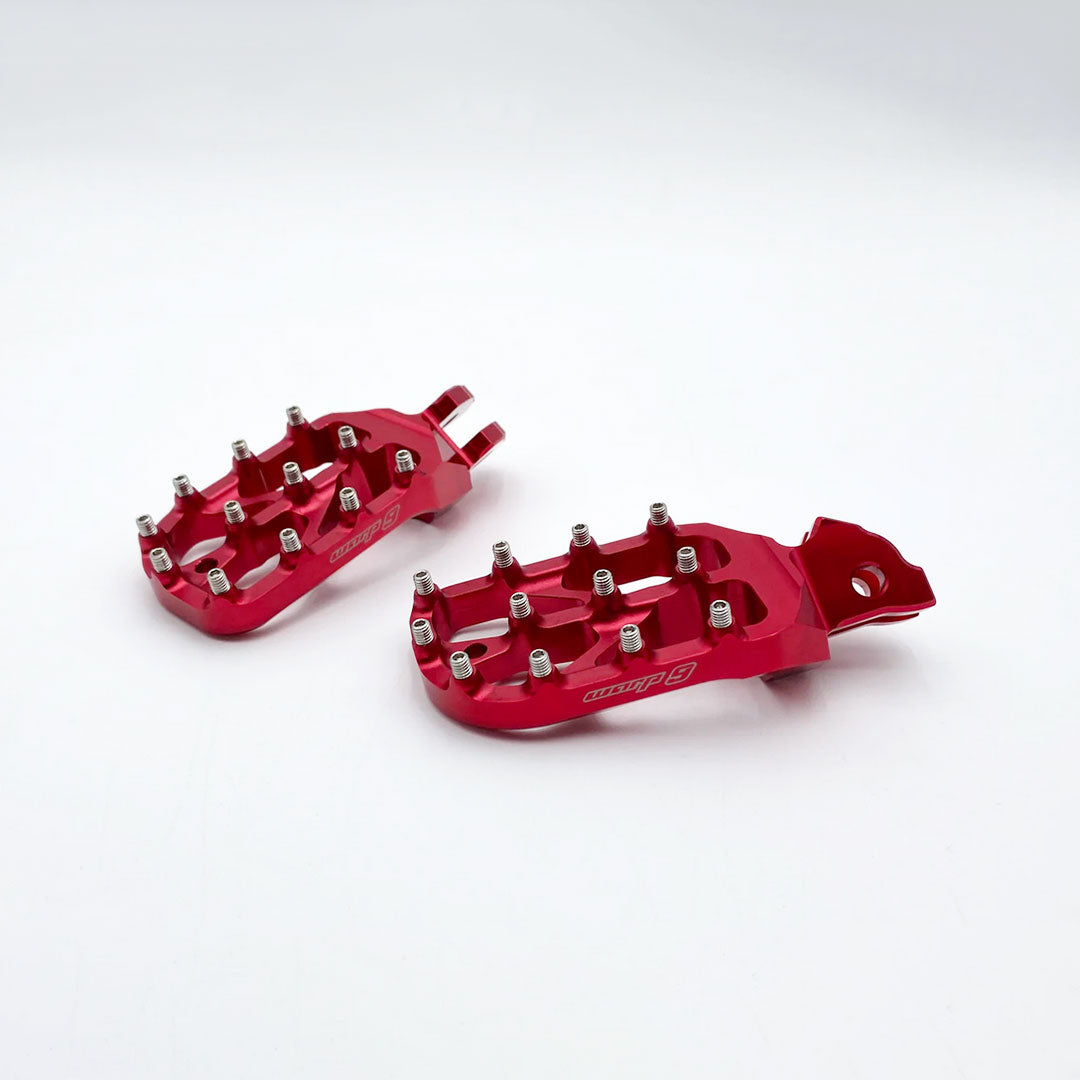 E-Moto Elite Foot Pegs (Red) for Sur-Ron Light Bee, E Ride Pro, 79Bike